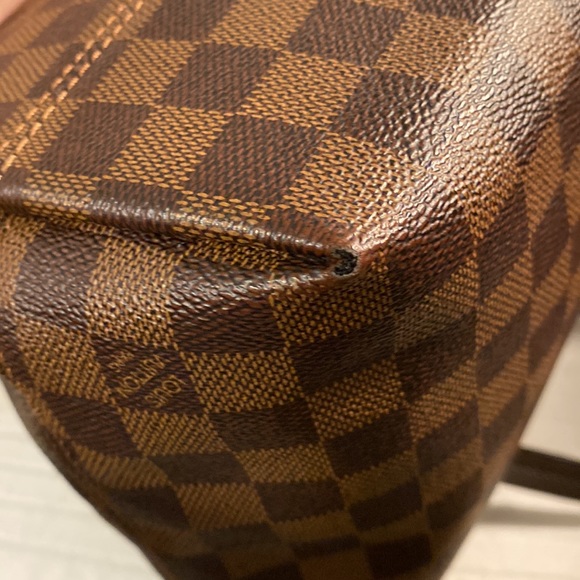 LOUIS VUITTON Jena PM Tote Bag Brown Ebene Damier PVC coated canvas w/COA - Picture 11 of 16